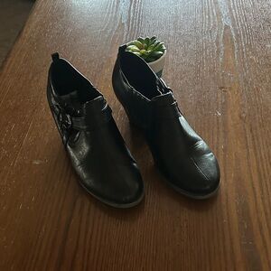 BareTraps Black Ankle Booties